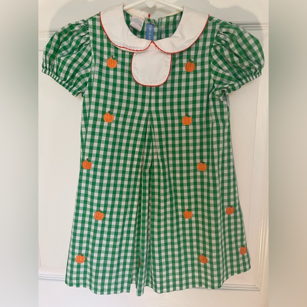 Girls pumpkin dress sz 6 Monday’s Child